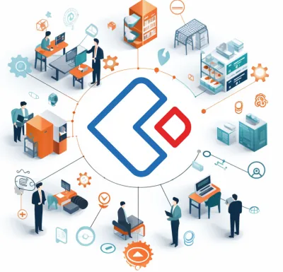 Illustration of a connected low-code business solution