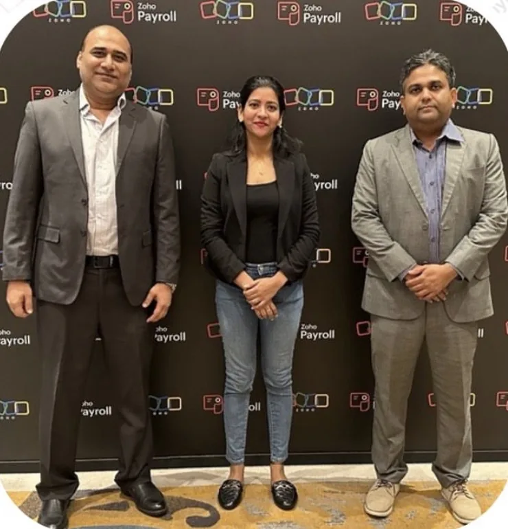 IT Enablers Global managing partners at the Zoho Payroll launch event in Dubai